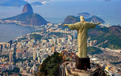 El Cristo Redentor en el Cerro del Corcovado, Río de Janeiro, Brasil.